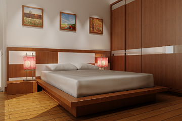 Cải tạo nội thất chung cư - Làng Quốc tế Thăng long - Phòng ngủ với tông màu trầm ấm